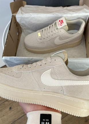 Женские nike air force low beige4 фото