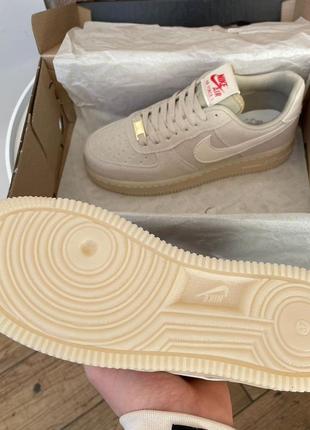 Женские nike air force low beige6 фото