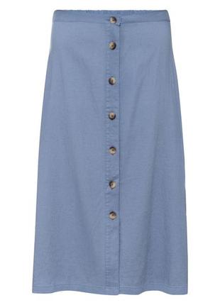 Жіноча однотонна лляна юбка esmara, розмір 42/44, блакитний