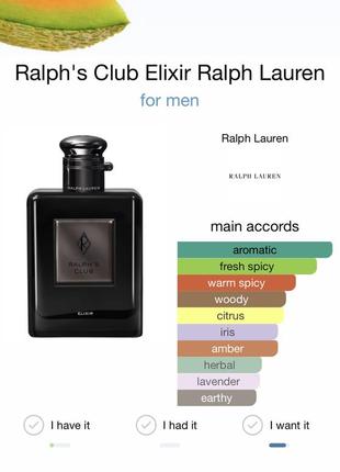 Ralph’s club elixir 2 мл2 фото