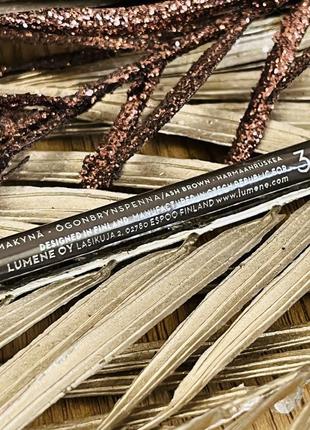 Оригінал lumene eyebrow shaping pencil олівець для брів зі щіточкою 3 оригинал карандаш для бровей4 фото