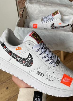 Женские nike air force 1 low “just do it” white3 фото