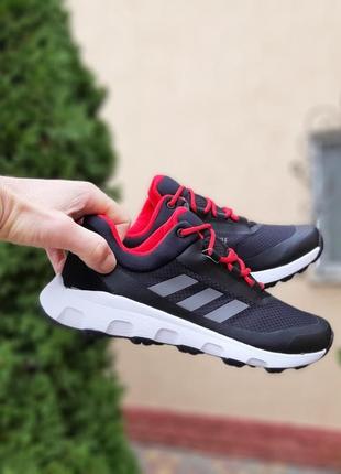 Adidas terrex climaproof чорні з червоним низькі кросівки чоловічі термо зимові осінні водонепроникні адідас терекс на флісі ботінки низькі