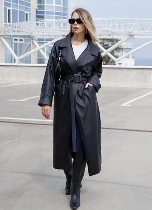 Кожаный тренч 13585