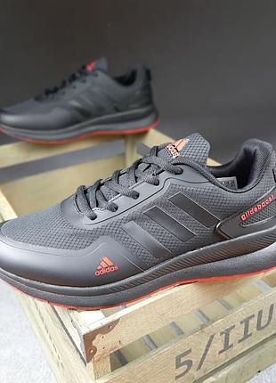 Adidas glide черные с красным кроссовки мужские водонепроницаемые адидас кеды осенние низкие отличное качество3 фото