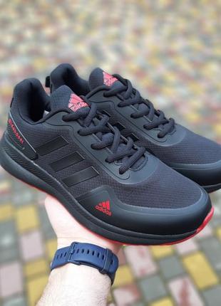 Adidas glide черные с красным кроссовки мужские водонепроницаемые адидас кеды осенние низкие отличное качество4 фото