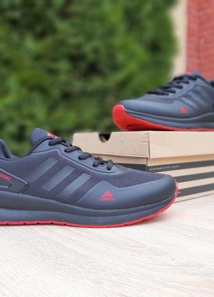 Adidas glide чорні з червоним кросівки чоловічі водонепроникні адідас кеди осінні низькі відмінна якість