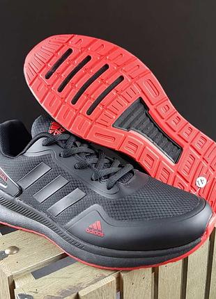 Adidas glide черные с красным кроссовки мужские водонепроницаемые адидас кеды осенние низкие отличное качество9 фото