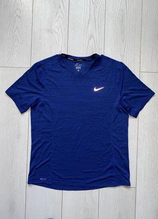 Чоловіча легка термо футболка nike running dri-fit size l3 фото