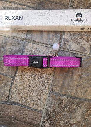 Світловідбивний нейлоновий нашийник для собак ruxan3 фото