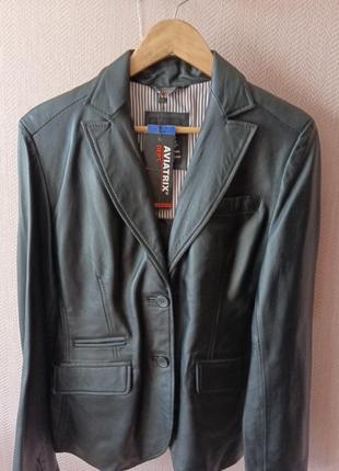 Кожаный пиджак аviatrix, 100% кожа3 фото
