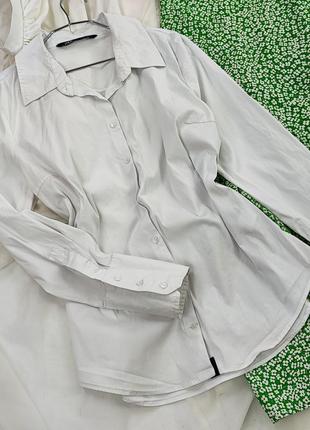 Белая рубашка из поплина zara