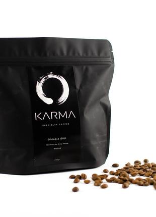 Натуральна кава в зернах 100% моносорт арабіка arabica ethiopia guji specialty середньої обсмажування 250 гр