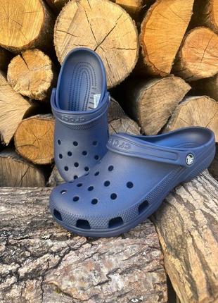 Мужские кроксы сабо crocs classic navy