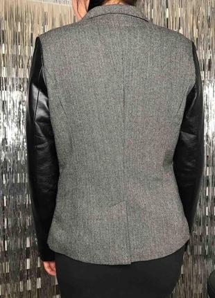 Сучасний брендовий піджак з рукавами кож зам.розмір м.l.2 фото