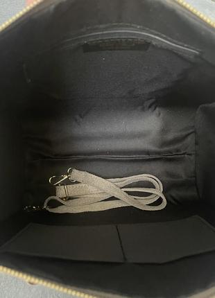 Замшева сумка саквояж, італія, колір капучино9 фото