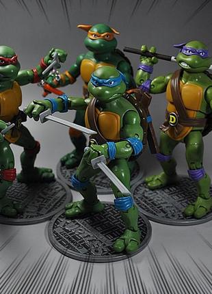 Черепашки ниндзя ninja turtles tmnt игровой набор фигурки игрушки 4 шт 16 см