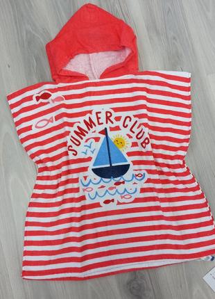 Пончо рушник з капюшоном пляжний ovs 1-2 роки