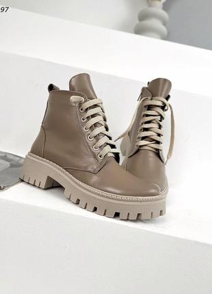 Классические женские ботинки на шнуровке деми/зима в наличии и под отшив 💛💙🏆7 фото