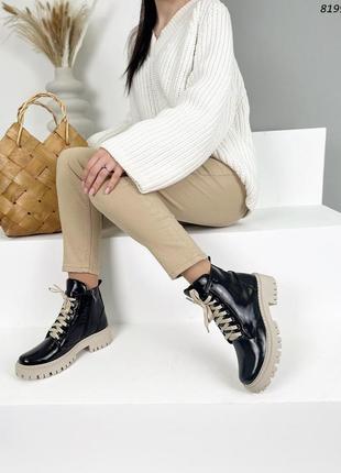 Ластичные женские ботинки на шнуровке деми/зима в наличии и под отшив 💛💙🏆3 фото