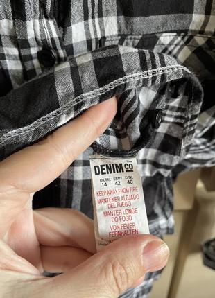 Укороченная в клетку denim co, размер u914/ m5 фото