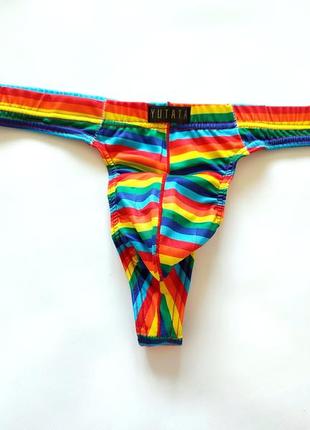 Стрінги чоловічі веселка лгбт трусики труси кольорові плавки купальник геї геїв