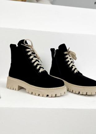Классические женские ботинки на шнуровке деми/зима в наличии и под отшив 💛💙🏆6 фото