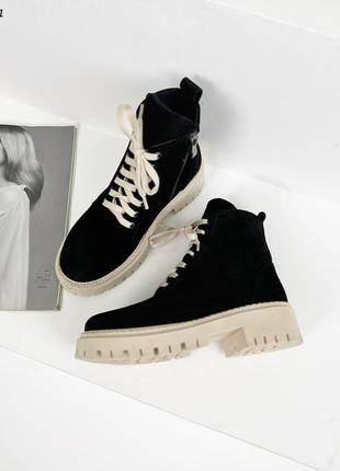 Классические женские ботинки на шнуровке деми/зима в наличии и под отшив 💛💙🏆7 фото