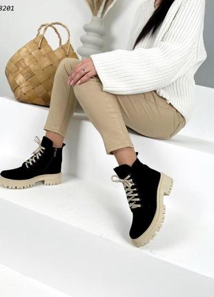 Классические женские ботинки на шнуровке деми/зима в наличии и под отшив 💛💙🏆9 фото