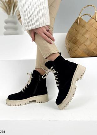 Классические женские ботинки на шнуровке деми/зима в наличии и под отшив 💛💙🏆2 фото