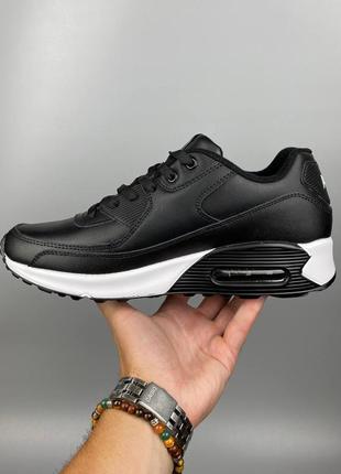 Мужские кроссовки nike air max 90 black white найк аир макс черно-белые4 фото