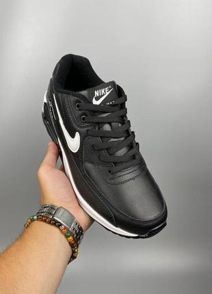 Мужские кроссовки nike air max 90 black white найк аир макс черно-белые2 фото