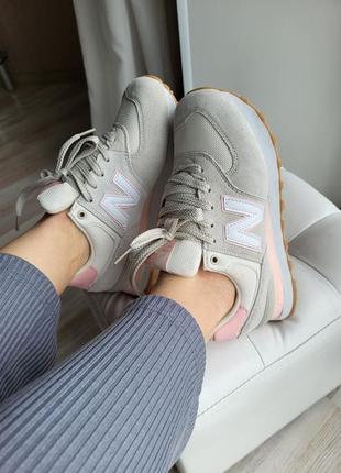 Кроссовки new balance grey pink9 фото