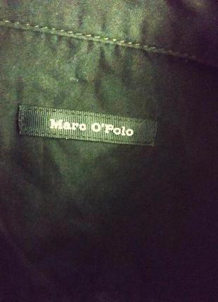 Актуальная черная хлопковая рубашка известного немецкого бренда marc o’polo.3 фото