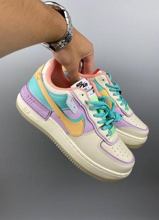 Жіночі кросівки nike air force 1 shadow beige purple