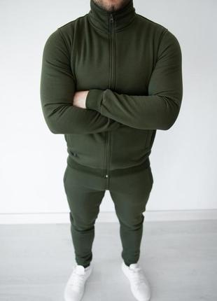 Чоловічий спортивний костюм чорного та зеленого кольору6 фото