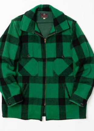 Vintage johnson woolen mills mackinaw plaid wool jacket чоловіча куртка