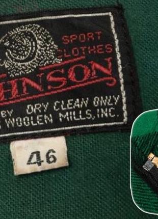 Vintage johnson woolen mills mackinaw plaid wool jacket чоловіча куртка9 фото