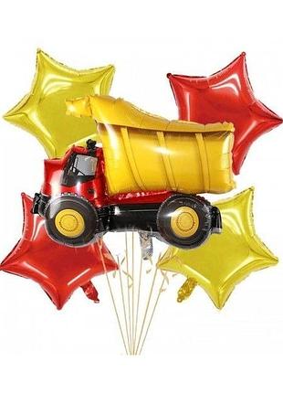 Набор воздушных шариков самосвал и звезды