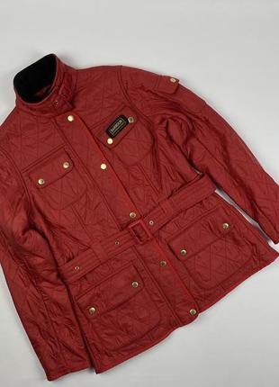 Стеганная куртка с поясом barbour international polar quilt1 фото