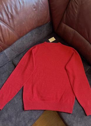Шерстяной свитер джемпер tommy hilfiger оригинальный красный5 фото