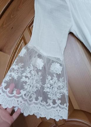 Праздничное свадебное белое длинное платье м3 фото