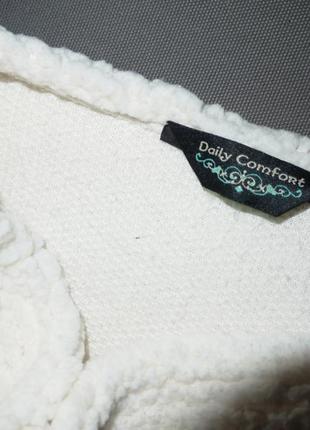 Плюшевая кофта оверсайз ( мягкая и теплая ) можно как пижаму можно на улицу кремовая