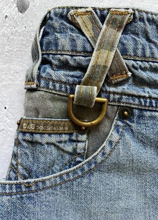 Винтажная джинсовая короткая юбка dolce &amp; gabbana размер 28/42 (s-m)4 фото