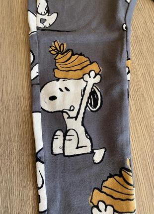 Лосини лосіни zara зара 110 штани 4 скінні снупі 5 штаны лосины snoopy peanuts7 фото