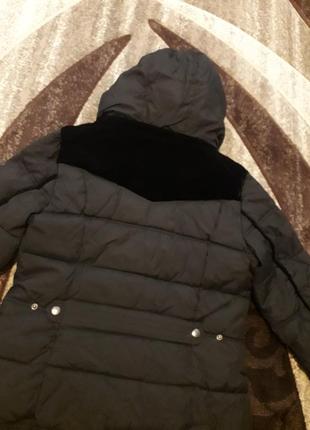 Шикарный пуфер пуховик пальто с велюром дорогой бренд reset5 фото