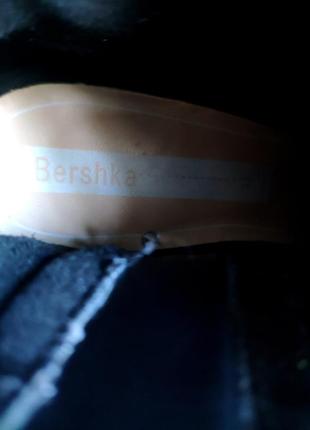 Идеальные женские ботильоны, ботинки на каблуке кожаные от bershka, на широком удобном каблуке.9 фото