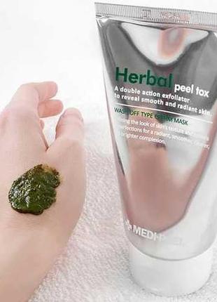 Маска-пилинг для лица с детокс эффектом medi-peel herbal peel tox 120 g3 фото