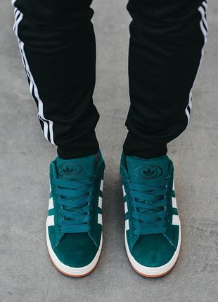 Мужские кроссовки adidas campus green white3 фото