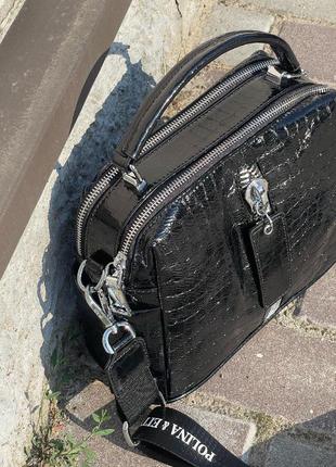 Сумка чемоданчик  шкіра рептилія3 фото
